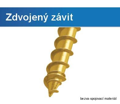 Vruty pro dřevostavby GPR 4,5x60 zinek žlutý