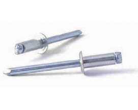Trhací nýt ocel - ocel 6,4x15 mm plochá hlava, zinek bílý