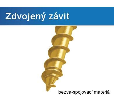 Vrut pro dřevostavbu GPR /STARDRIVE/ 10x340/100 mm, talířová hlava, zinek žlutý