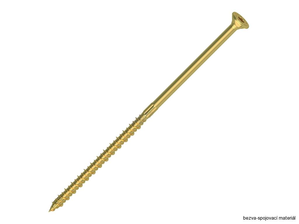 Vrut do dřevostavby RAPID 8x160/80 TORX zinek žlutý