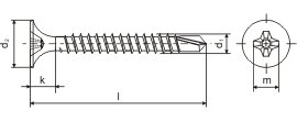 Šroub SAD TB FINE-TEX 3,5 x 45 FS