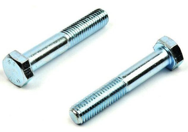 Šroub se šestihrannou hlavou DIN 931 M12x120 mm, částečný závit, zinek bílý, ocel 8.8