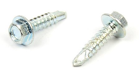 Samovrtný šroub do plechu 3,9x13 mm DIN 7504 K šestihranná hlava, zinek bílý