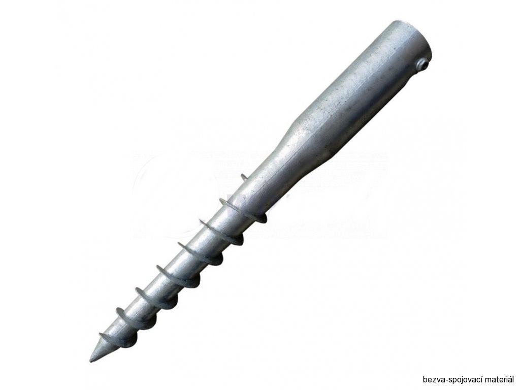 Zemní vrut kruhový 68x1000 mm – na pergoly a ploty (bez betonování)