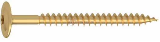 Vrut pro dřevostavbu GPR /STARDRIVE/ 5x80 mm, talířová hlava, zinek žlutý