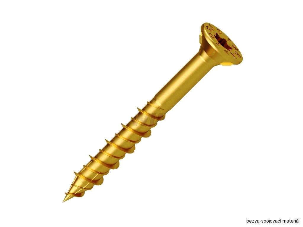 Vrut do dřevostavby RAPID 12x100/60 TORX zinek žlutý