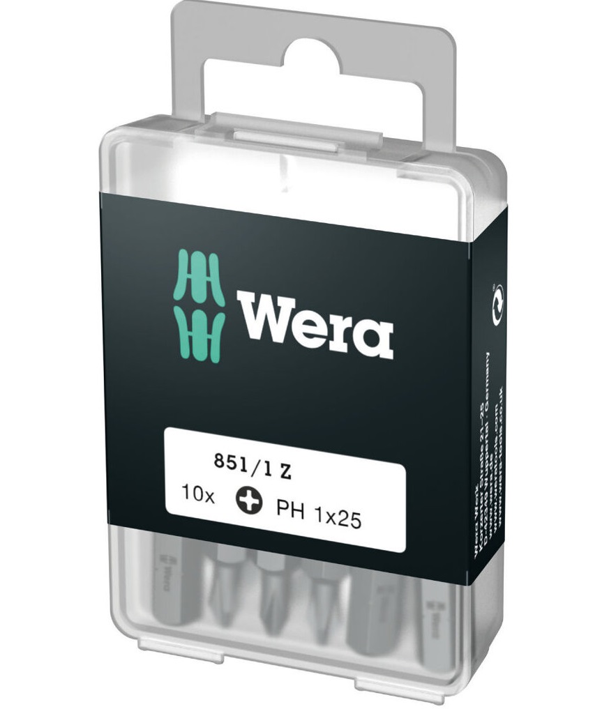 Utahovací hrot - bit - WERA PH1 - 10 ks, PROFI
