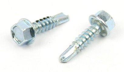 Samovrtný šroub do plechu 5,5x22 mm DIN 7504 K šestihranná hlava, zinek bílý