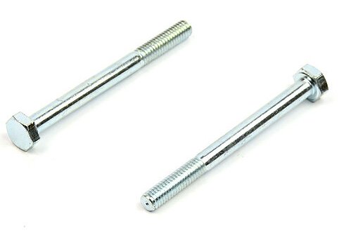 Šroub se šestihrannou hlavou DIN 931 M5x80 mm, částečný závit, zinek bílý, ocel 8.8