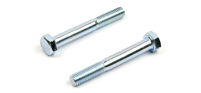 Šroub se šestihrannou hlavou DIN 931 M8x55 mm, částečný závit, zinek bílý, ocel 8.8