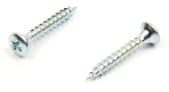 Vrut do dřeva zápustná čočková hlava 3,5x16 mm, zinek bílý