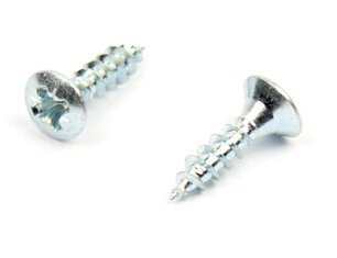 Vrut do dřeva zápustná čočková hlava 4x12 mm, zinek bílý