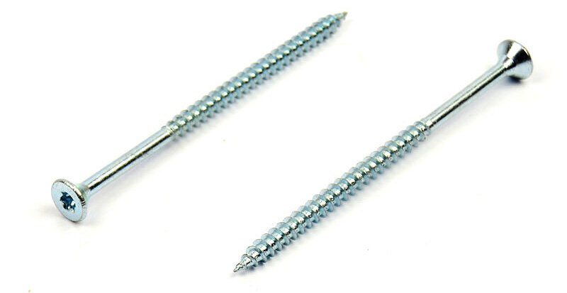Univerzální vrut do dřeva 5x120/60 TORX zinek bílý, částečný závit