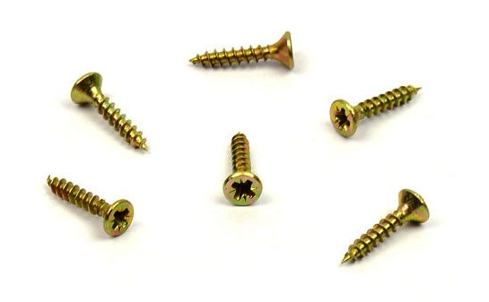 Univerzální vrut do dřeva 3,5x18 plný závit zinek žlutý