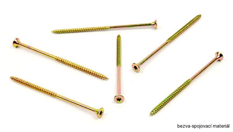 Univerzální vrut do dřeva 6x280/70 TORX zinek žlutý