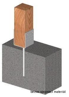 Kotevní patka do betonu 70x80 mm BV/T 14-02