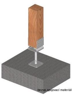 Kotevní patka BV/T 14-07 90x120 mm stavitelná