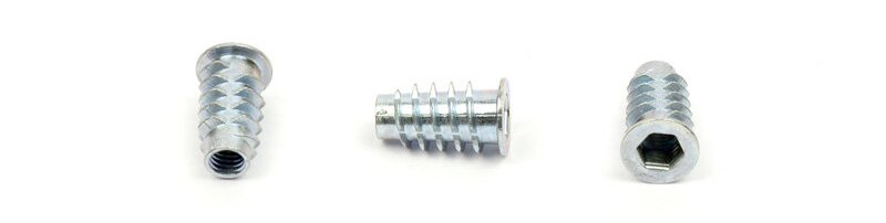 Závrtná matice s límcem M6x25 mm, typ D, zinek bílý