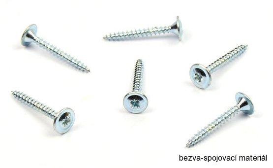 Vrut do dřeva s rámovou hlavou 3x35 mm zinek bílý