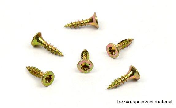 Univerzální vrut do dřeva 4,5x15 TORX zinek žlutý