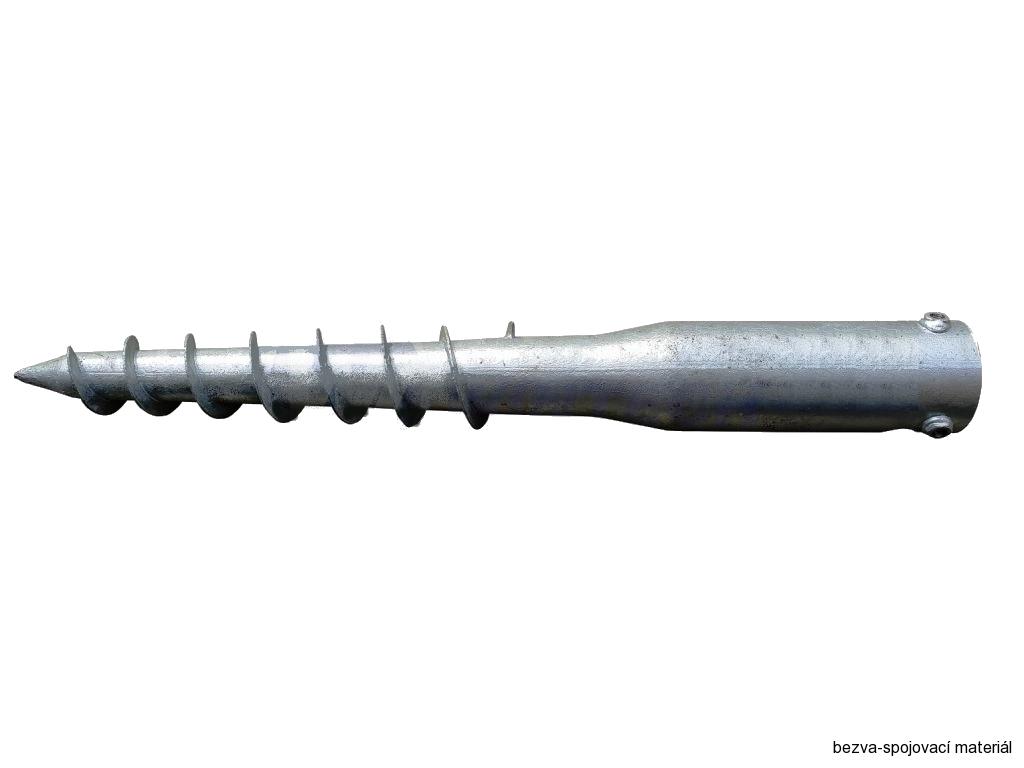 Zemní vrut kruhový 68x1000 mm – na pergoly a ploty (bez betonování)