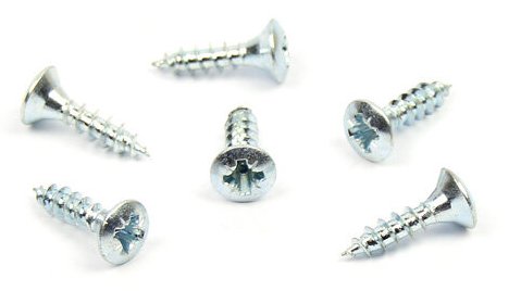 Vrut do dřeva zápustná čočková hlava 4x12 mm, zinek bílý