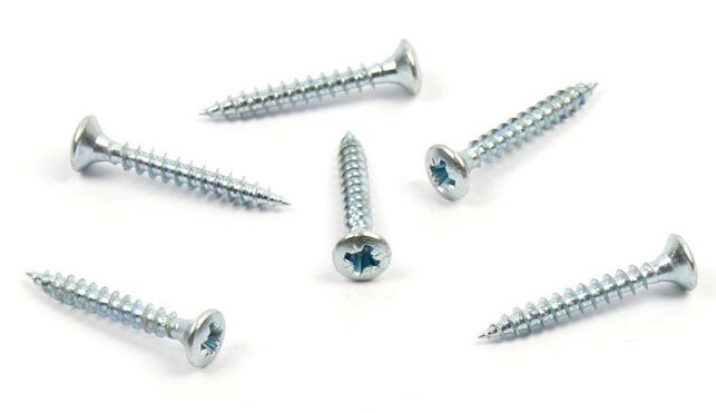 Vrut do dřeva zápustná čočková hlava 4x50 mm, zinek bílý