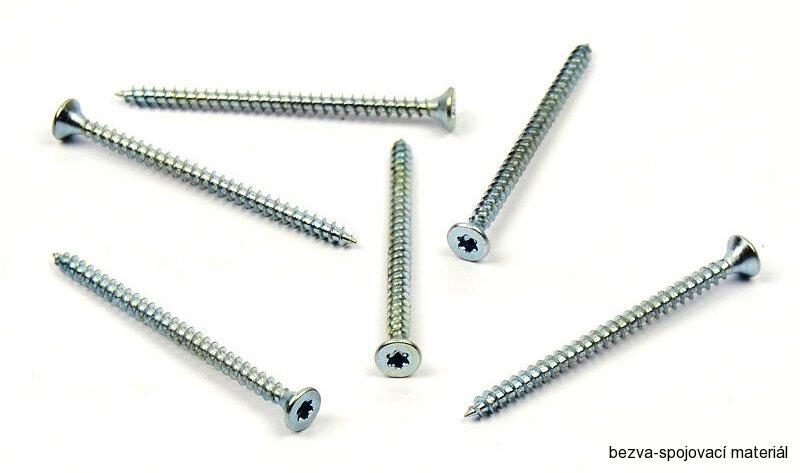 Univerzální vrut do dřeva 5x80 TORX zinek bílý