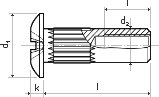 Matice spojovacího článku M6x30 mm, nikl
