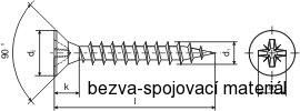 Univerzální vrut do dřeva 2,5x10 plný závit zinek žlutý