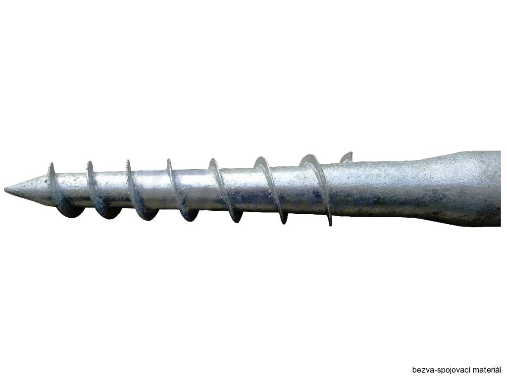 Zemní vrut kruhový 68x1000 mm – na pergoly a ploty (bez betonování)