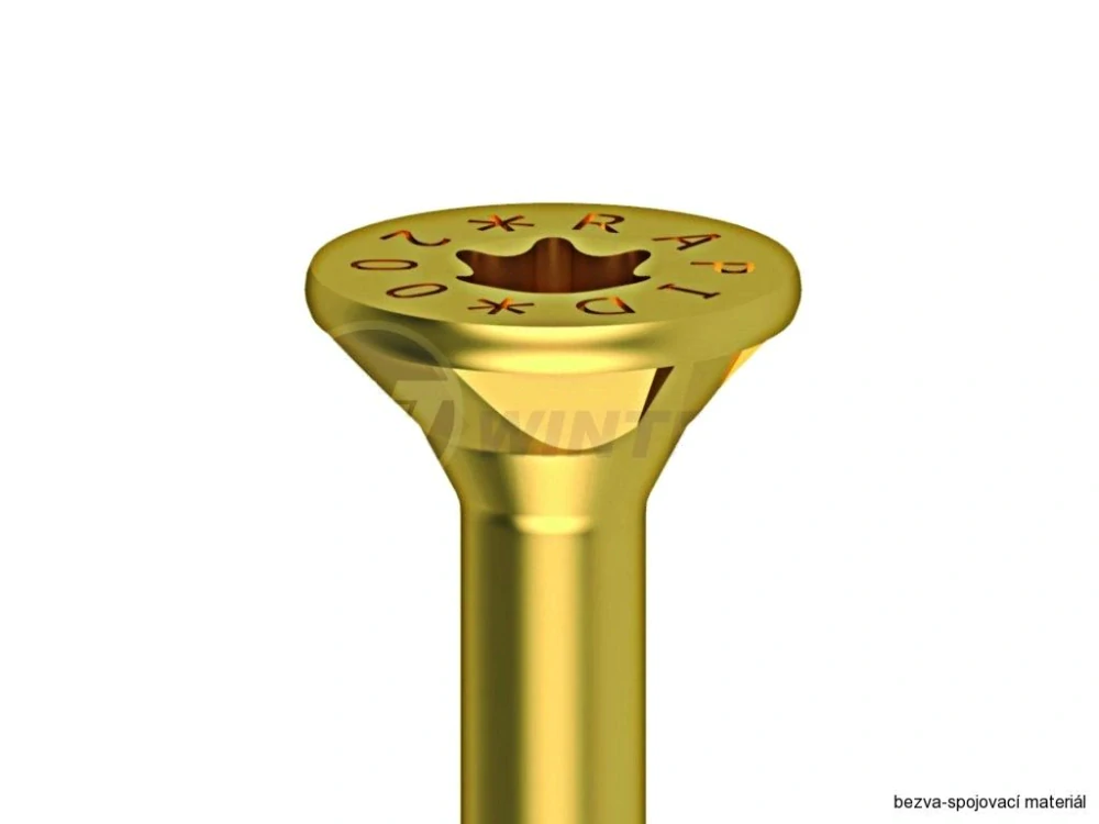 Vrut do dřevostavby RAPID 3 x 45/25 Torx zinek žlutý